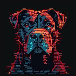 Rex — pixel art portrait